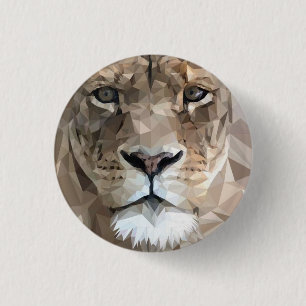 Lejon om Judah - Haile Selassie - Rastafari Button Knapp