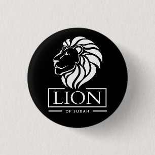 Lejon om Judah - Haile Selassie - Rastafari Button Knapp