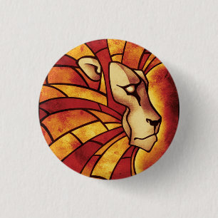 Lejon om Judah - Haile Selassie - Rastafari Sticke Knapp