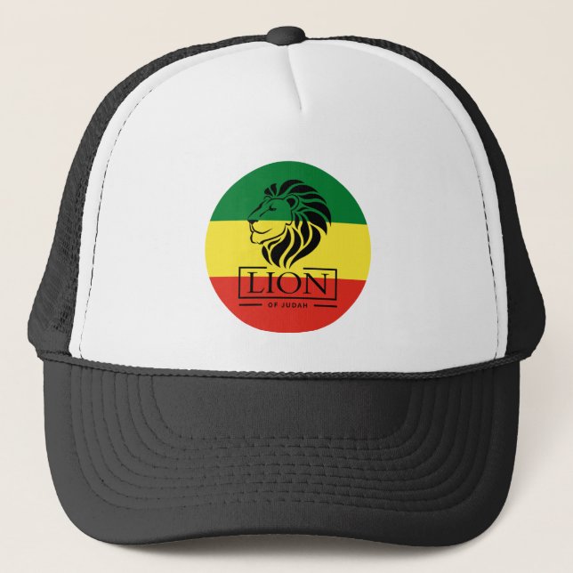 Lejon om Judah - Haile Selassie - Trucker Cap Keps (Framsida)