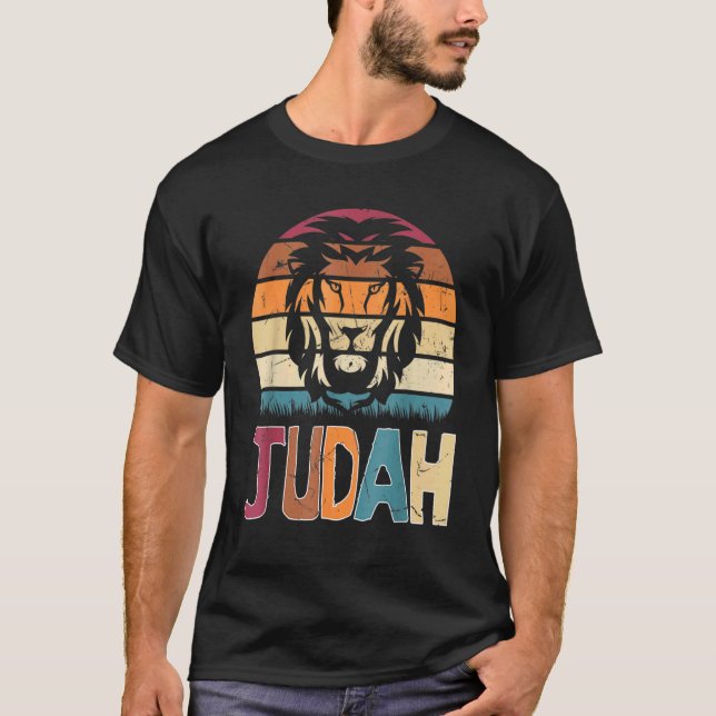 Lejon om Judah Hebrew Israelite Clothing Manar Ret T Shirt (Framsida)