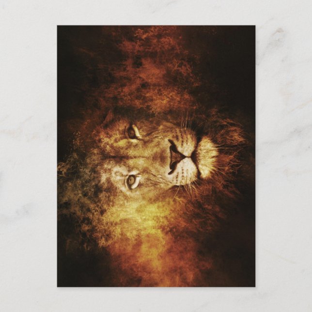 Lejon om Judah - Jah Rastafari - vykort (Framsida)