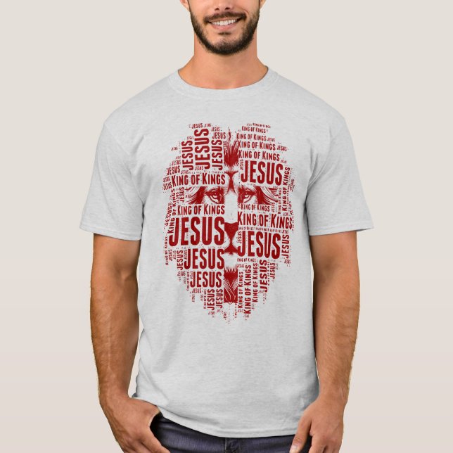 Lejon om Judah, Jesus är Kung i Kung T Shirt (Framsida)