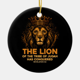 Lejon om Judah Jesus Bible Christian Revelati Julgransprydnad Keramik