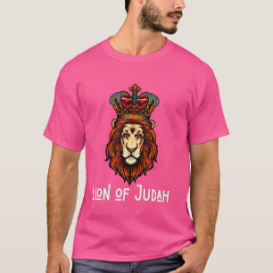 Lejon om Judah Jesus Kung i Jungle Lejon Leo T Shirt