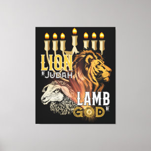 Lejon om Judah Lamb of God Canvas Art