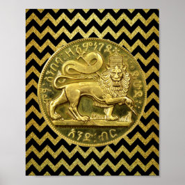 Lejon om Judah Rasta Solomon Jah Rastafari Poster