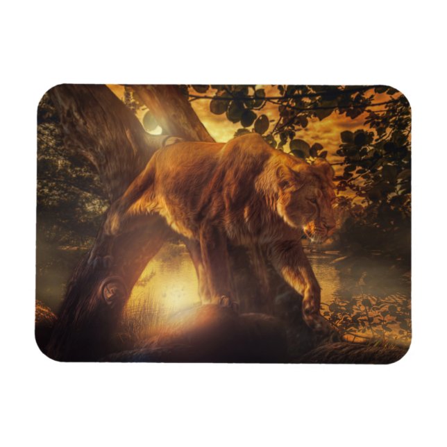 Lejon om Judah - Rastafara - Reggae Rasta Magnet (Horisontell)