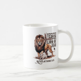 Lejon om Judah Yeshua Jesus Bible Religiösa Christ Kaffemugg