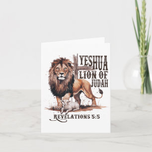 Lejon om Judah Yeshua Jesus Bible Religiösa Christ Kort