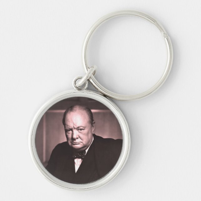 Lejon om uppfödning (1941) rund silverfärgad nyckelring (Framsidan)