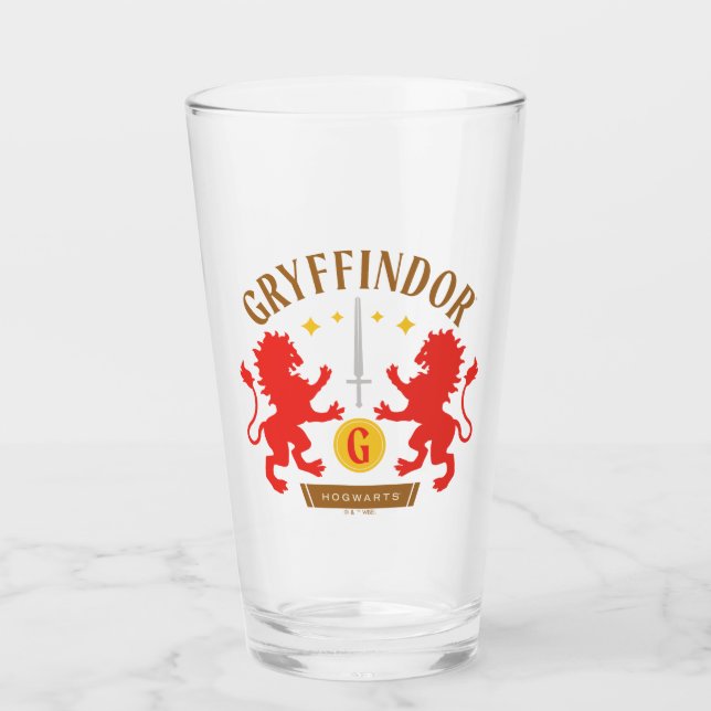 LEJON ordgrafik för GRYFFINDOR™-Dubbla Glaskopp (Framsida)