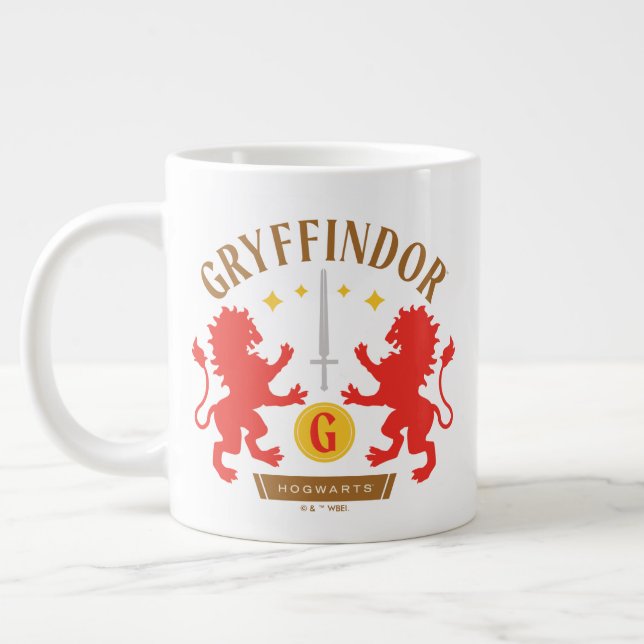LEJON ordgrafik för GRYFFINDOR™-Dubbla Jumbo Mugg (Vänster)