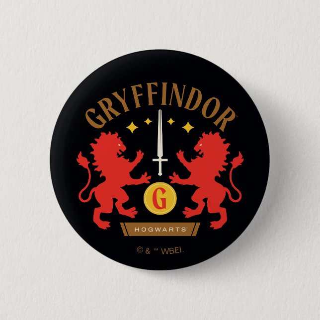 LEJON ordgrafik för GRYFFINDOR™-Dubbla Knapp (Framsida)