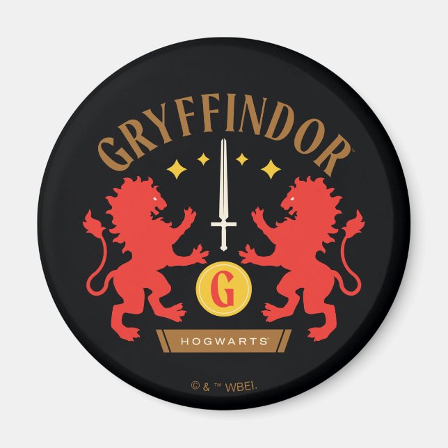 LEJON ordgrafik för GRYFFINDOR™-Dubbla Magnet (Framsidan)