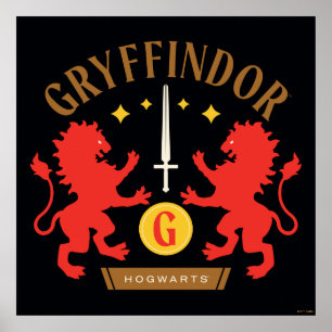 LEJON ordgrafik för GRYFFINDOR™-Dubbla Poster
