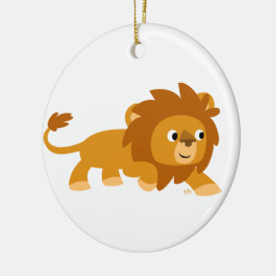 Lejon Ornament för Cute Smart Tecknad