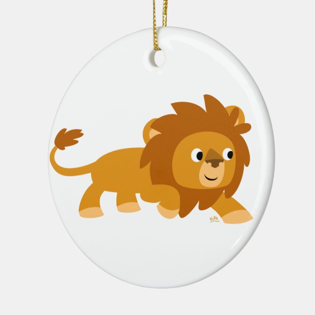 Lejon  Ornament för Cute Smart Tecknad (Vänster)