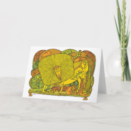 Lejon på soffan helgkort