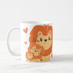 Lejon pappa och inte lejon ungefars dag kaffemugg