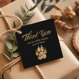 Lejon Pawprint Tack Black Guld ID1148 Gåvor Etiketter