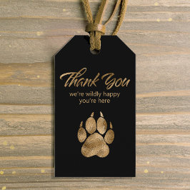 Lejon Pawprint Tack Black Guld ID1148 Presentetikett