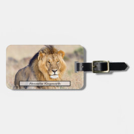 Lejon personlig för djurlivet i Safari Bagagebricka