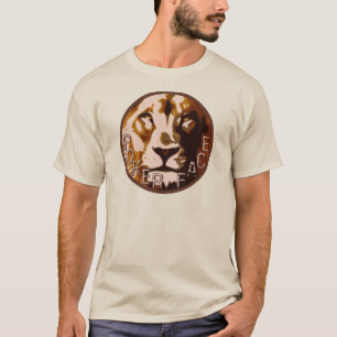 Lejon Pokerface logotyp T Shirt