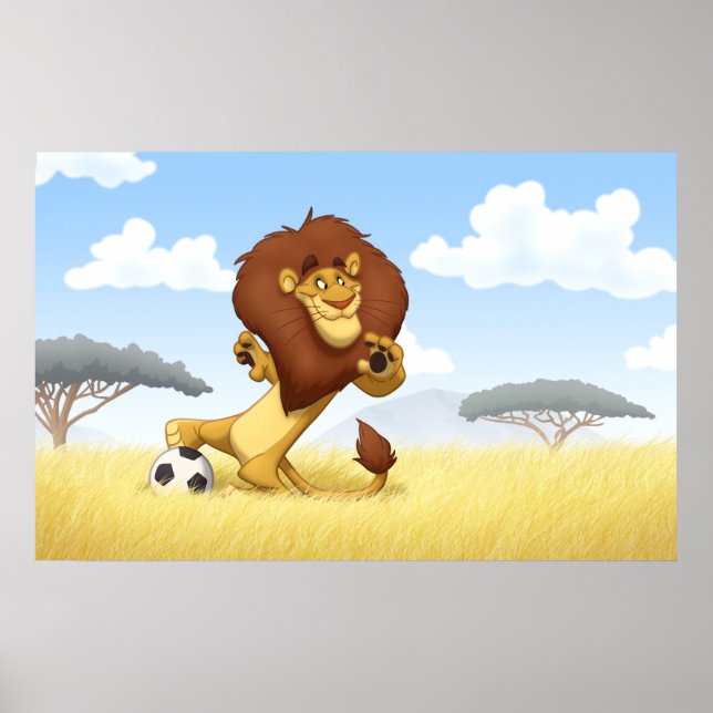 Lejon Poster av fotbollsspelare (Framsidan)