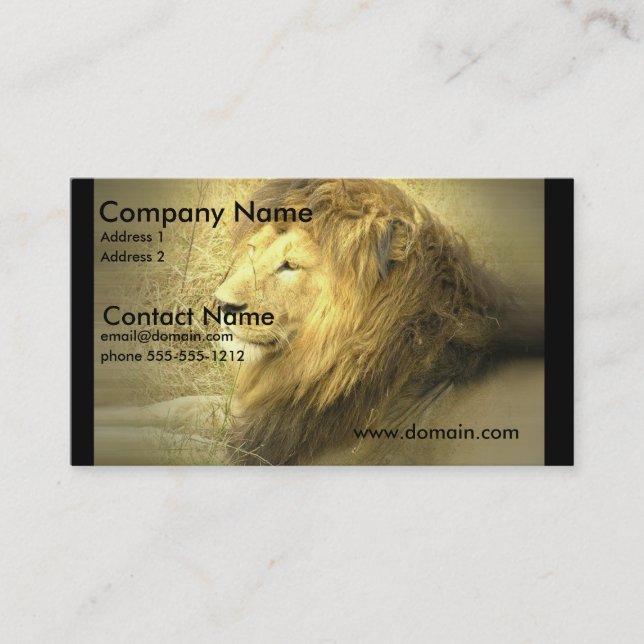 Lejon pridevisitkort visitkort (Framsida)