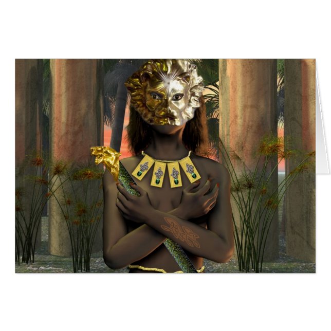 Lejon Priestess för stjärna Hälsningskort (Framsidan Horizontal)