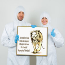 "Lejon promenad i vinden" - uppmuntran