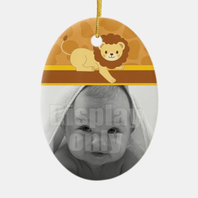 Lejon prydnad julgransprydnad keramik (Framsidan)