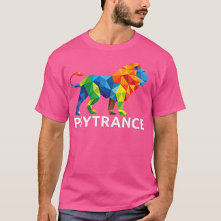Lejon Psychedelic Music Rave Edm för kvinnor Psytr T Shirt