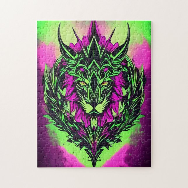 Lejon Pussel med våtfärg - 252 Delarare (Vertikal)