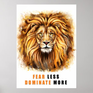 Lejon rädsla mindre dominera mer poster