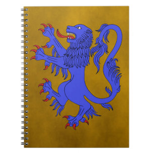 Lejon Rampant Azure Anteckningsbok