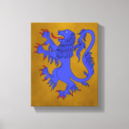 Lejon Rampant Azure Canvastryck