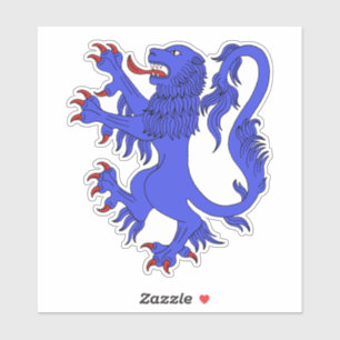 Lejon Rampant Azure Klistermärken