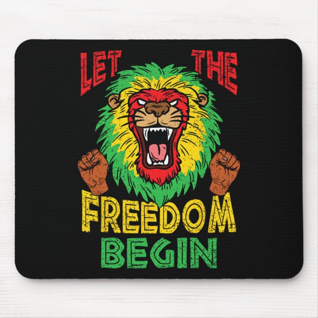 Lejon Rasta Freedom Juneteth Black History Afrika Musmatta (Framsidan)