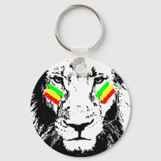 Lejon Rasta Öga Black Keychain erövras Nyckelring