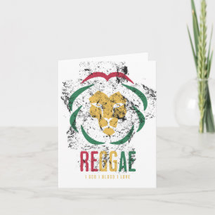 Lejon reggae - färgstark kort