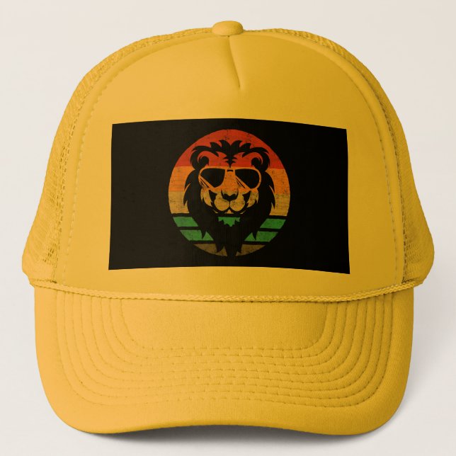 Lejon Retro Stil Vintage Keps (Framsida)