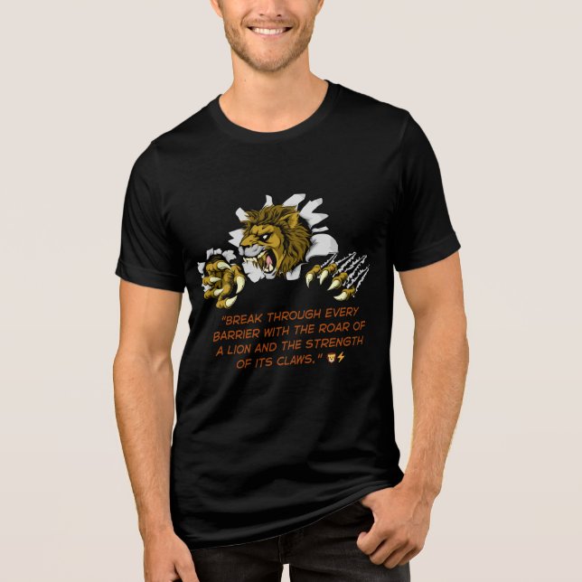 Lejon Roar Power - Motivering offertgrafik T Shirt (Framsida)