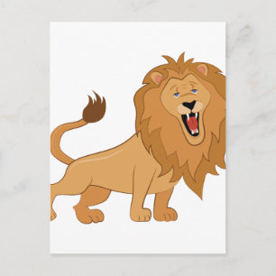 Lejon Roar Vykort