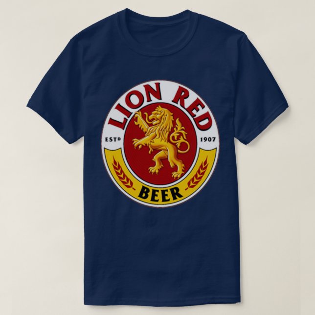 Lejon röd öldryck Premium TShirt T Shirt (Design framsida)