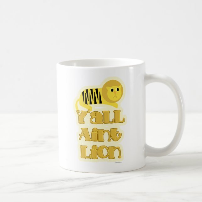 Lejon rolig sanningsslogan kaffemugg (Höger)