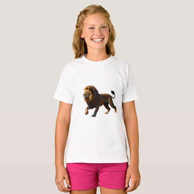 "Lejon Ronin: Fierce Warrior Tee" T Shirt (Hel framsida)