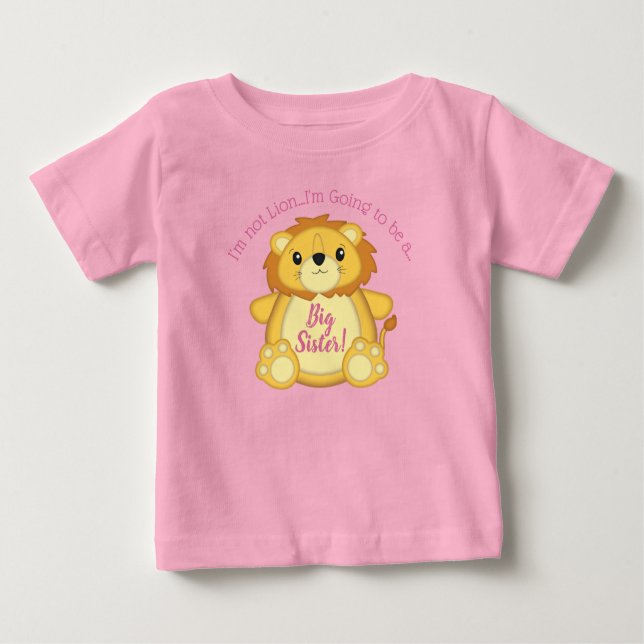 Lejon Rosa för babyskor T Shirt (Framsida)