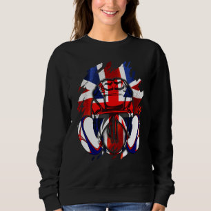 Lejon Rugby British Flagga Rugby Uk Rugby T Shirt
